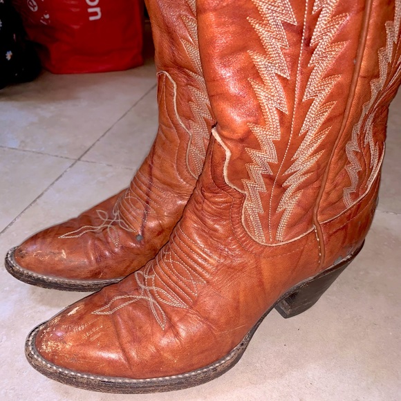 Larry Mahan Women's Vintage Authentic and Rare Cowboy Western Boots Sz 5.5 - Picture 10 of 13